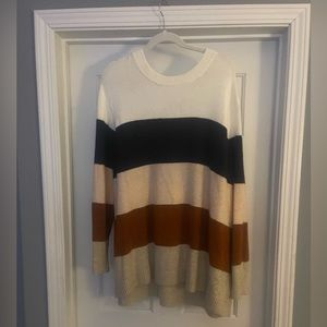 Ava and viv 4x color block sweater